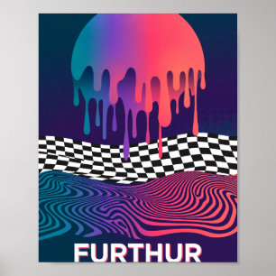 Furthur Melting Sun Surf Poster