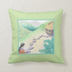 "Furusato" Home Throw Pillow