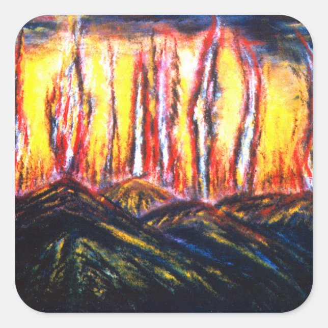 Fury Fires Square Sticker (Front)