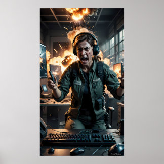 Fury in the Firestorm Gaming Room Poster