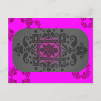 Fuschia and Grey Modern Response Card