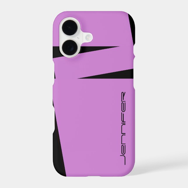 Fuschia & Black Stripe Minimalist Name (Back)
