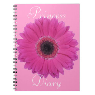 Fuschia Flower Princess Diary Notebook