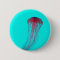 Fuschia Pink Jellyfish on Aqua Blue Green