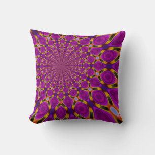 Fuschia Pink Kaleidoscopes Cushion