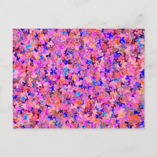 Fuschia Puzzle Pieces Postcard