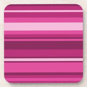 Fuschia stripes coaster