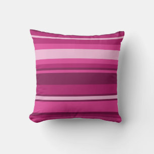 Fuschia stripes cushion