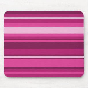 Fuschia stripes mouse mat