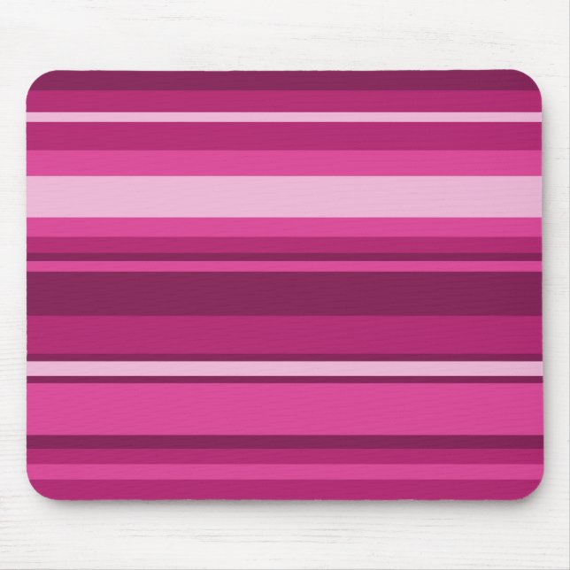 Fuschia stripes mouse mat (Front)