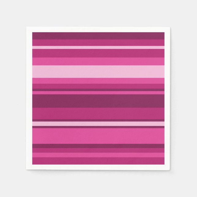 Fuschia stripes napkin (Front)