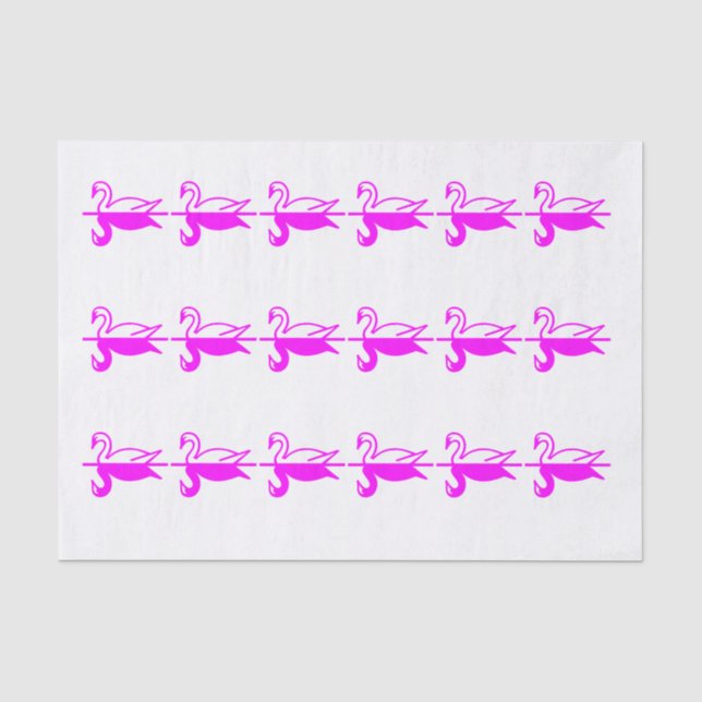 Fuschia Swans Tissue Paper (Front)