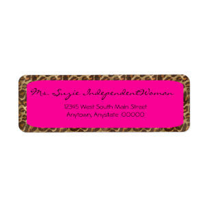 Fuscia Wild Side Address Labels