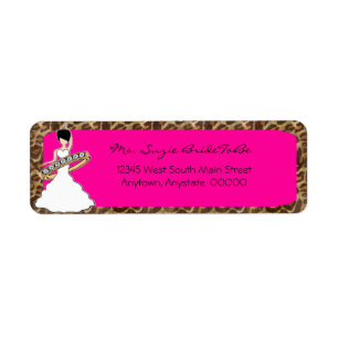 Fuscia Wild Side Raven Bride Address Labels