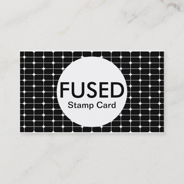 fused stamp card (colour customisable) (Back)