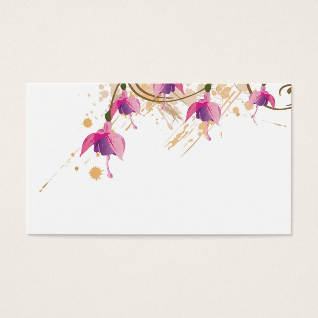 Fushia flowers Profile Card (Front)