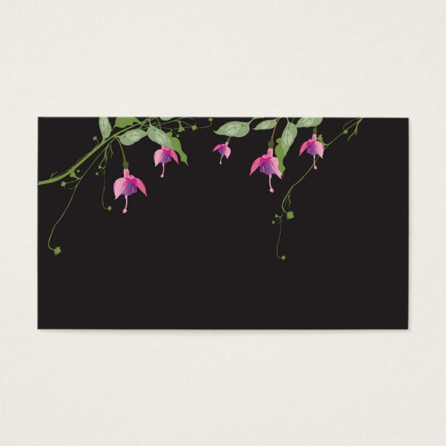 Fushia flowers Profile Card (Front)