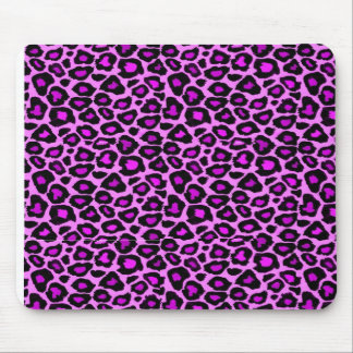 fushsia leopard print mouse pad