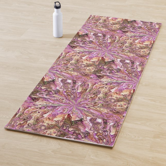 Fushsia Modern Art Yoga Mat (In Situ)
