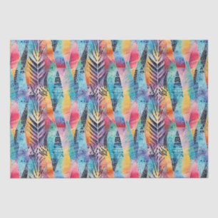 Fusion Harmony: Colorful Watercolor Batik Shibori  Tissue Paper