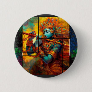 FUSION-LORD KRISHNA Chennai 6 Cm Round Badge