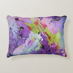 "Fusion of Hues" Contemporary Abstract Art Decorative Cushion