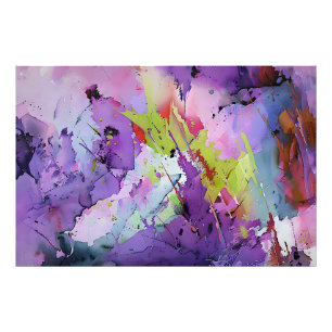 "Fusion of Hues" Contemporary Abstract Art Photo Print