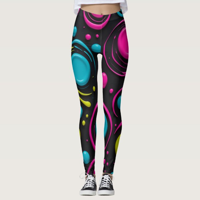 Fusion of neon colours leggings (Front)
