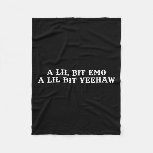 Fusion Of Two Styles, Cowboy, Ranch, Emo, Yeehaw  Fleece Blanket