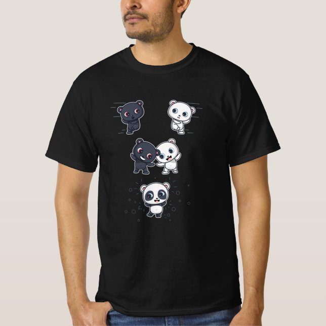 Fusion Panda Bear Funny T-Shirt (Front)