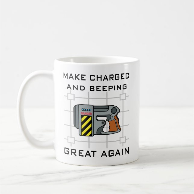 Fusion Pistol Charged and Beeping Coffee Mug (Left)