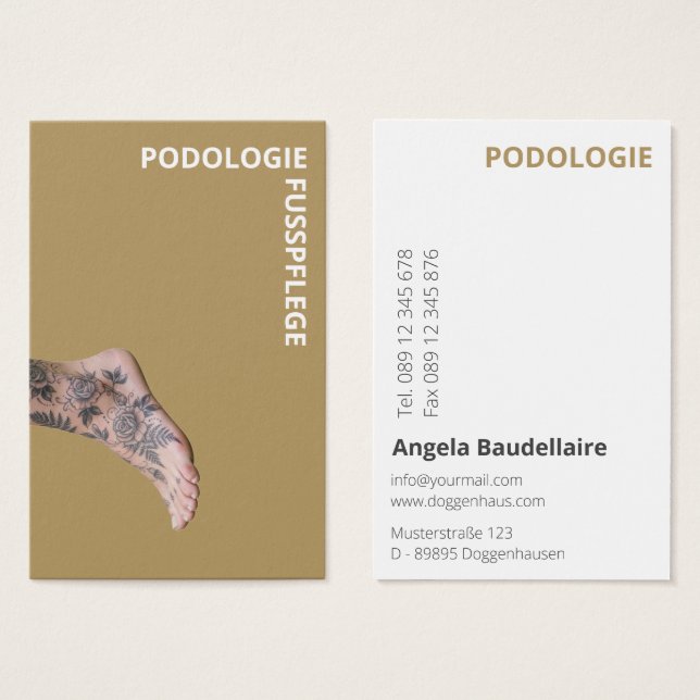 Fußpflege Visitenkarten (Front & Back)