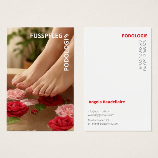 Fußpflege Visitenkarten (Front & Back)