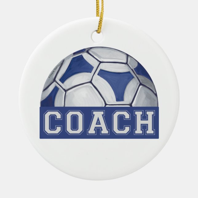 Futbal Coach Ceramic Tree Decoration (Front)