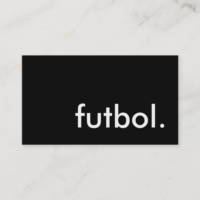 futbol. business card (Front)