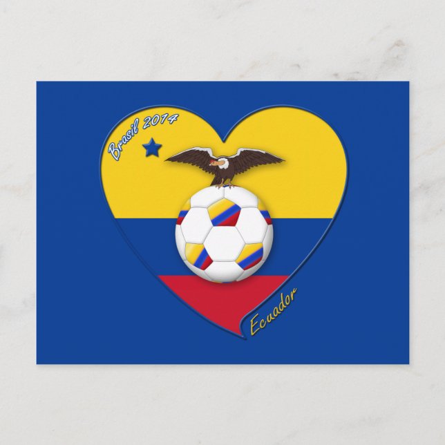 Fútbol de ECUADOR. Ecuadorian National Team Soccer Postcard (Front)