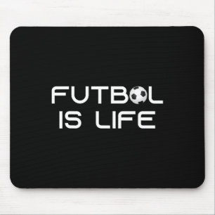 Futbol Is Life Graphic Print Soccer Footbyll Enthu Mouse Mat