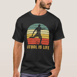 Futbol Is Life Retro Vintage Best Soccer  Men Boys T-Shirt