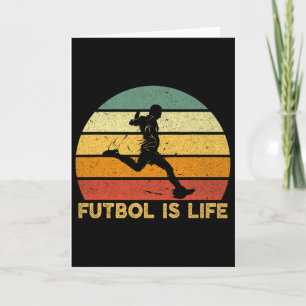 Futbol Is Life Retro Vintage Soccer Player Costume Card
