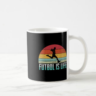 Futbol Is Life Retro Vintage Soccer Player Costume Coffee Mug