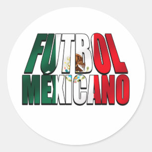 Futbol Mexicano - Soccer lovers Mexico flag logo Classic Round Sticker