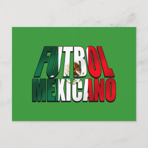 Futbol Mexicano - Soccer lovers Mexico flag logo Postcard