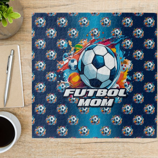 Futbol Mum Soccer Ball Pattern Jigsaw Puzzle (Creator Uploaded)