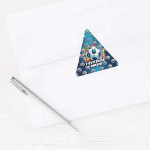 Futbol Mum Soccer Ball Pattern Triangle Sticker