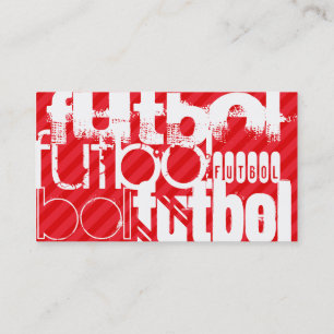 Futbol; Scarlet Red Stripes Business Card