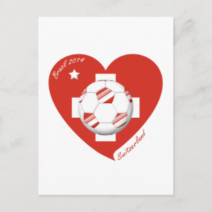 Fútbol Suiza SWITZERLAND Soccer National Team 2014 Postcard
