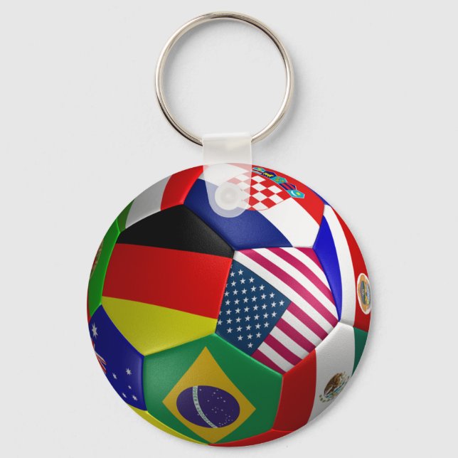 Futbol World Cup Soccer Ball Key Ring (Front)
