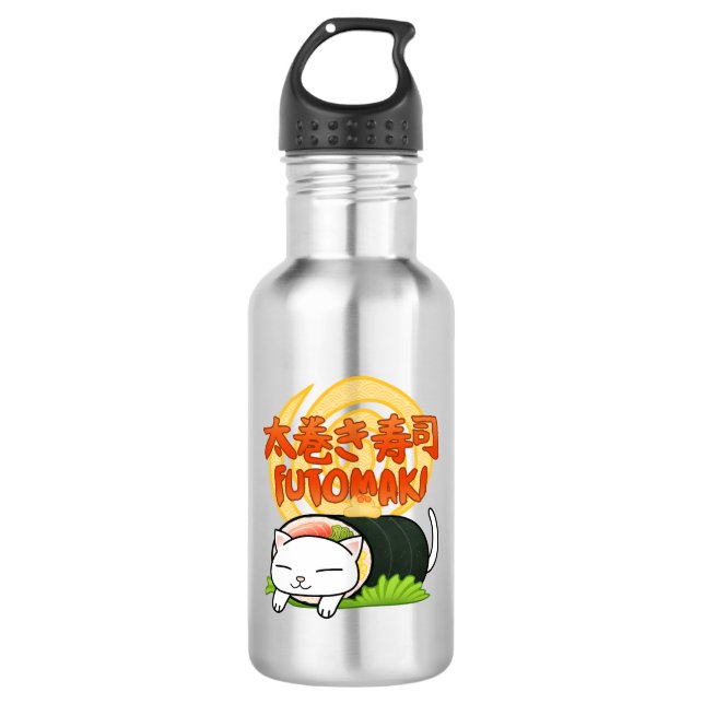 Futomaki Sushi Cat 532 Ml Water Bottle (Front)