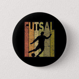 Futsal Vintage Indoor Soccer Futsal Player Retro 6 Cm Round Badge