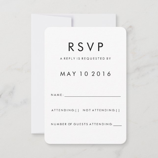 Futura Modern RSVP Card (Front)